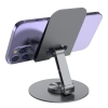 WOZINSKY Podstawka stojak obrotowy metalowy pod telefon tablet - szary