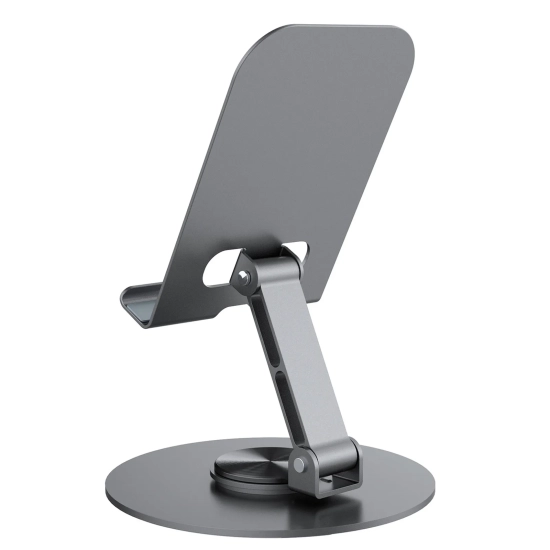 WOZINSKY Podstawka stojak obrotowy metalowy pod telefon tablet - szary
