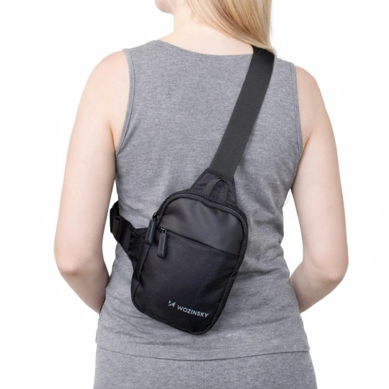 WOZINSKY Mini saszetka na ramię wodoodporna dwukomorowa na telefon unisex