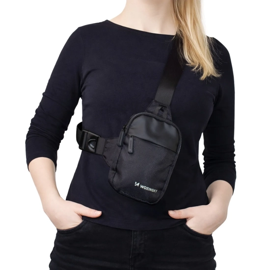 WOZINSKY Mini saszetka na ramię wodoodporna dwukomorowa na telefon unisex