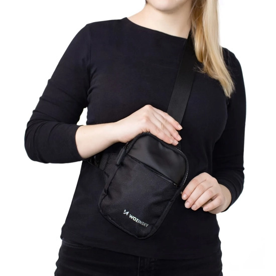 WOZINSKY Mini saszetka na ramię wodoodporna dwukomorowa na telefon unisex