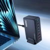 WOZINSKY Stacja ładująca biurkowa 3x USB-A 5x USB-C GaN QC3 440W - czarna