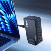 WOZINSKY Stacja ładująca biurkowa 4x USB-A 4x USB-C GaN QC3 240W - czarna