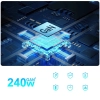WOZINSKY Stacja ładująca biurkowa 4x USB-A 4x USB-C GaN QC3 240W - czarna