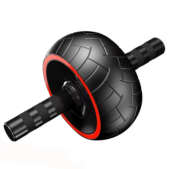 WOZINSKY Kółko do ćwiczeń mięśni brzucha ab wheel z matą - czarne