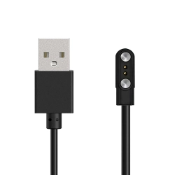 HURTEL Ładowarka magnetyczna 2-pin 2.8 mm do smartwatchy 60 cm - czarna