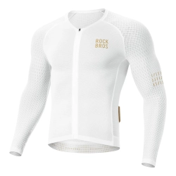ROCKBROS Koszulka rowerowa Diamond z długim rękawem rozmiar XXL - biała