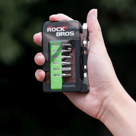 ROCKBROS Zestaw narzędzi rowerowych multitool z mini grzechotką i bitami