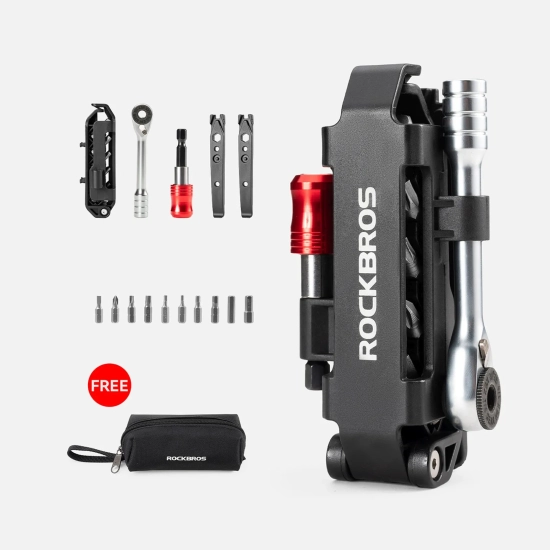 ROCKBROS Zestaw narzędzi rowerowych multitool z kluczem grzechotkowym i