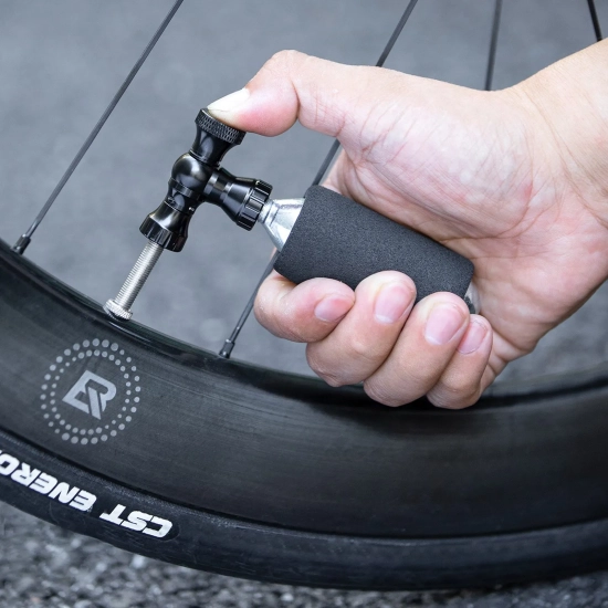 ROCKBROS Pompka rowerowa CO2 głowica zawór ze stopu aluminium bez naboju
