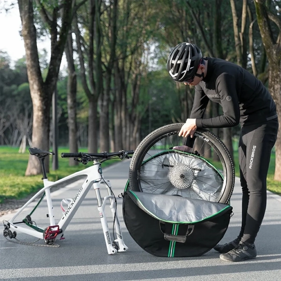 ROCKBROS Pokrowiec transportowy na koło rowerowe śr. 74cm - czarny