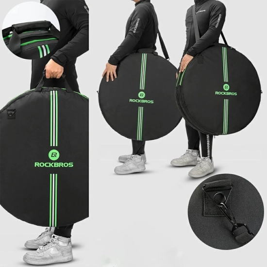ROCKBROS Pokrowiec transportowy na koło rowerowe śr. 74cm - czarny