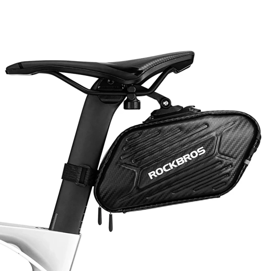 ROCKBROS Torba rowerowa podsiodłowa o sztywnej konstrukcji 1.5L - czarna