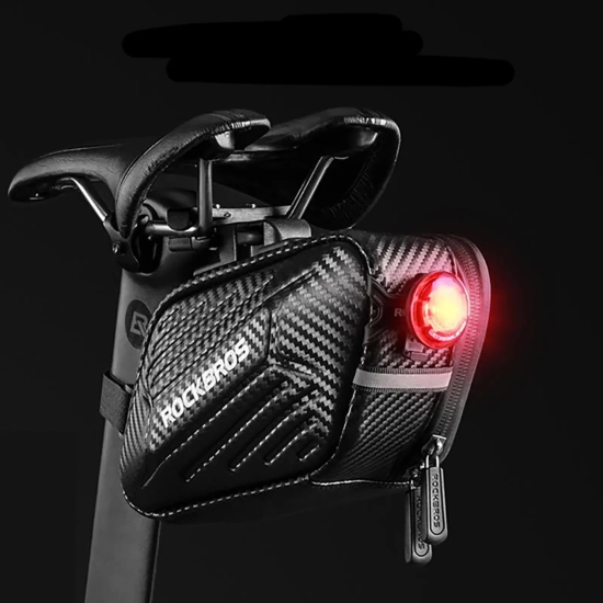 ROCKBROS Torba rowerowa podsiodłowa o sztywnej konstrukcji 1.5L - czarna