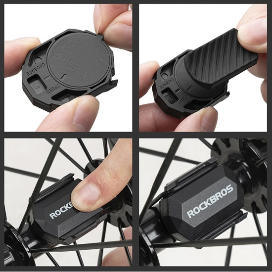 ROCKBROS Czujnik rowerowy 2w1 prędkości lub kadencji ANT+ Bluetooth