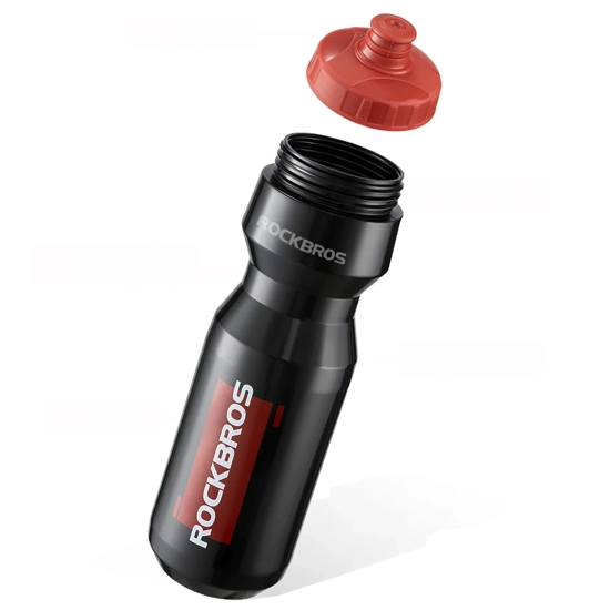ROCKBROS Bidon rowerowy butelka 750 ml - czarno czerwona