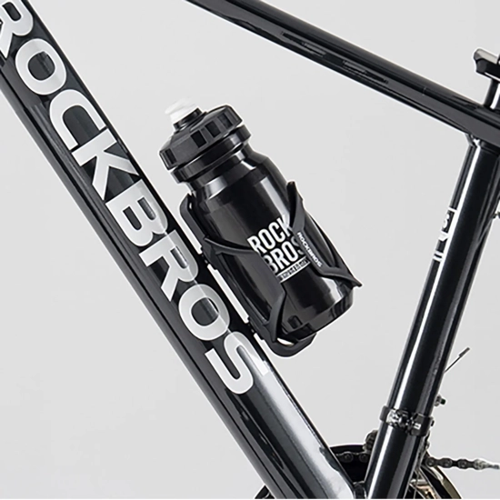 ROCKBROS Bidon rowerowy butelka na wodę napoje 600 ml - czarny