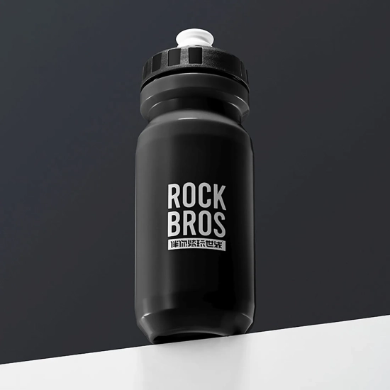 ROCKBROS Bidon rowerowy butelka na wodę napoje 600 ml - czarny