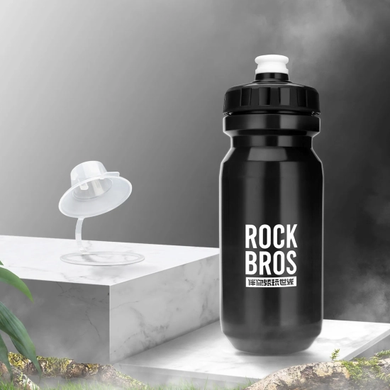 ROCKBROS Bidon rowerowy butelka na wodę napoje 600 ml - czarny