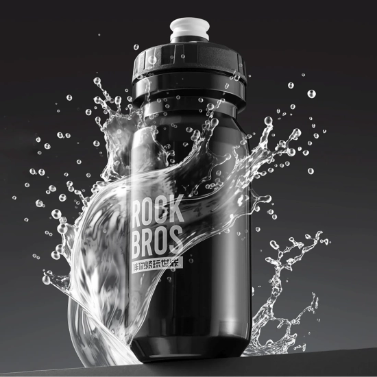 ROCKBROS Bidon rowerowy butelka na wodę napoje 600 ml - czarny