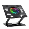 WOZINSKY Podstawka chłodząca z obrotem 360 pod laptop tablet RGB - czarna