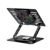 WOZINSKY Podstawka chłodząca z obrotem 360 pod laptop tablet RGB - czarna