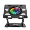 WOZINSKY Podstawka chłodząca z obrotem 360 pod laptop tablet RGB - czarna