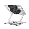 WOZINSKY Podstawka chłodząca z obrotem 360 pod laptop tablet RGB - srebrna