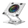 WOZINSKY Podstawka chłodząca z obrotem 360 pod laptop tablet RGB - srebrna