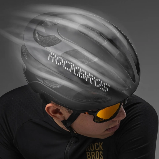 ROCKBROS Kask rowerowy lekki regulowany 58-62 cm - czarny