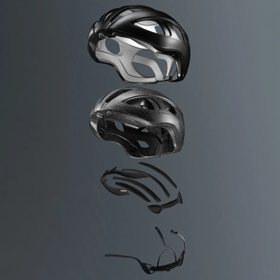 ROCKBROS Kask rowerowy lekki regulowany 58-62 cm - czarny