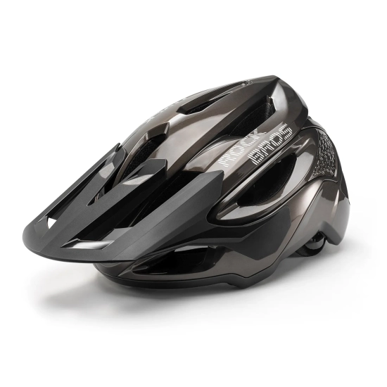 ROCKBROS Kask na rower górski z regulowanym daszkiem zapięciem