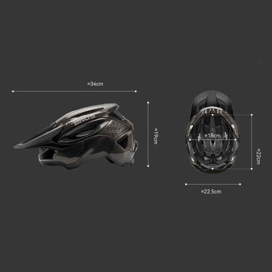 ROCKBROS Kask na rower górski z regulowanym daszkiem zapięciem