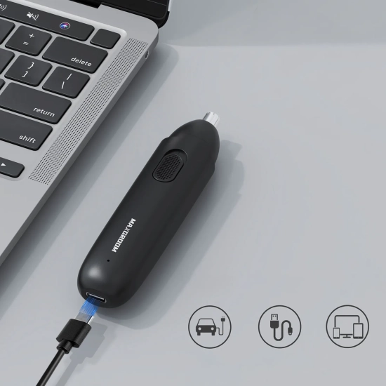 MAXGROOM Trymer golarka do nosa uszu i brwi USB-C - czarny