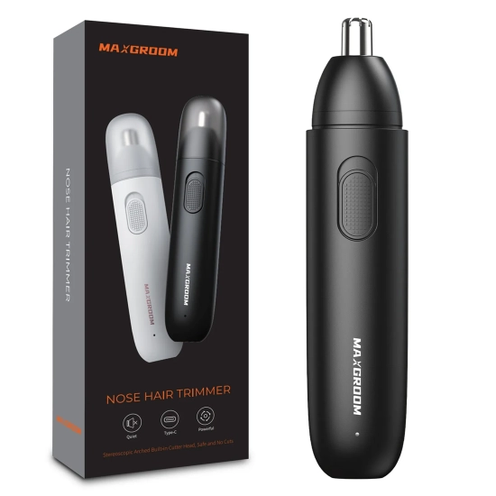 MAXGROOM Trymer golarka do nosa uszu i brwi USB-C - czarny