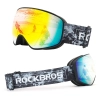 ROCKBROS Gogle narciarskie dla dzieci przeciwmgielne UV szara soczewka z