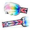 ROCKBROS Gogle narciarskie dla dzieci przeciwmgielne UV szara soczewka z