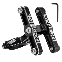 ROCKBROS Adapter koszyka na bidon aluminiowy regulowany - czarny