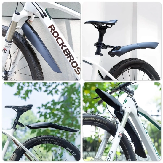 ROCKBROS Błotniki rowerowe przedni i tylny do rowerów 24'' - czarne