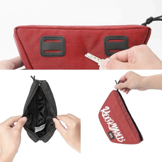 ROCKBROS Torba rowerowa na kierownicę trapezoidalna 0.7 l - czerwona