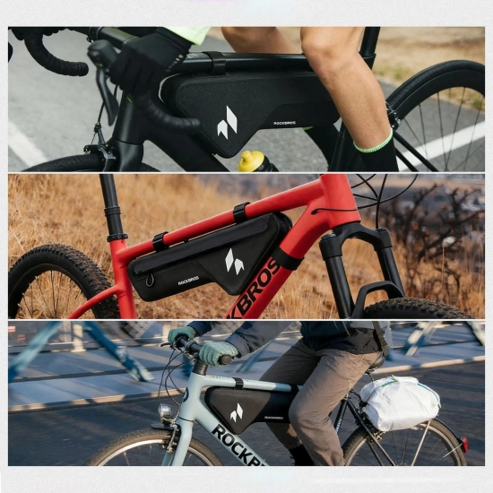 ROCKBROS Torba rowerowa pod ramę wodoodporna 1.9 l - czarna