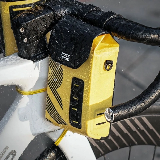 ROCKBROS Torba rowerowa na kierownicę wodoodporna 1.3 l - żółta