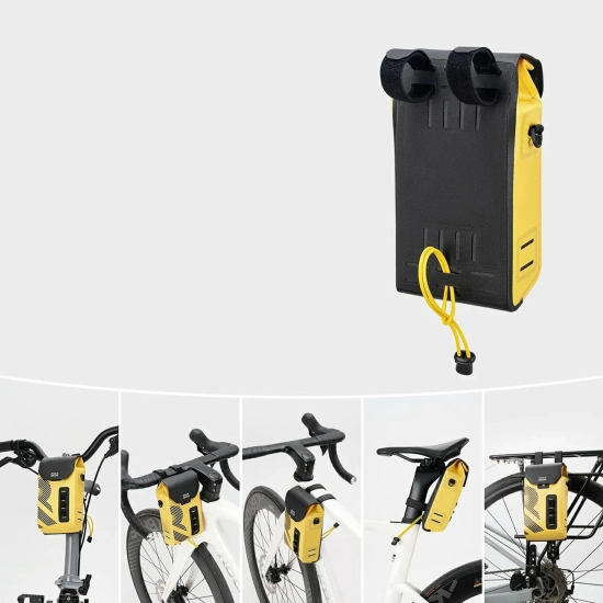 ROCKBROS Torba rowerowa na kierownicę wodoodporna 1.3 l - żółta