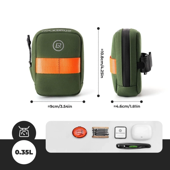 ROCKBROS Torba rowerowa podsiodłowa 0.35 l - zielona