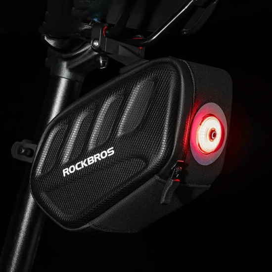 ROCKBROS Torba rowerowa podsiodłowa z inteligentną lampką tylną 0.45 l