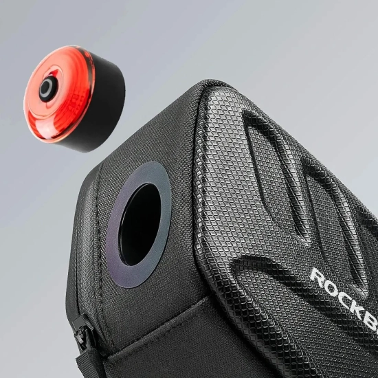 ROCKBROS Torba rowerowa podsiodłowa z inteligentną lampką tylną 0.45 l