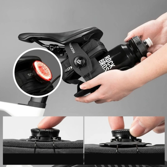 ROCKBROS Torba rowerowa podsiodłowa 0.2 l z uchwytem na bidon 0.6 l