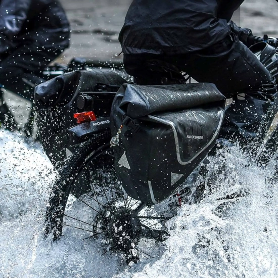 ROCKBROS Torba rowerowa na bagażnik wodoodporna 20 l - czarna