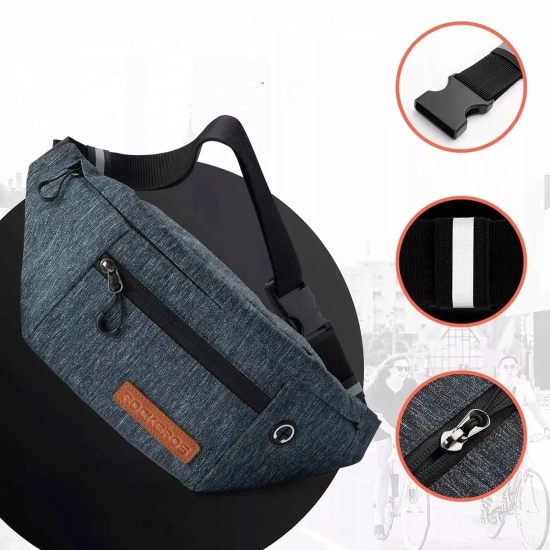 ROCKBROS Saszetka nerka rowerowa biodrowa 1.5 l - szara
