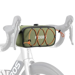 ROCKBROS Torba sakwa rowerowa na kierownicę wodoodporna 1.9 l - zielona